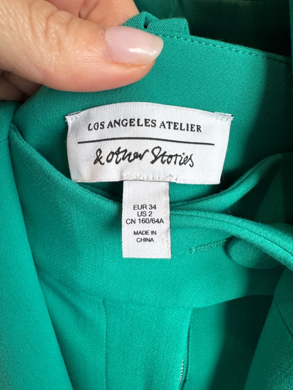 & Other Stories Teal Double-Breasted Blazer and Pants Set - Picture 7 of 7